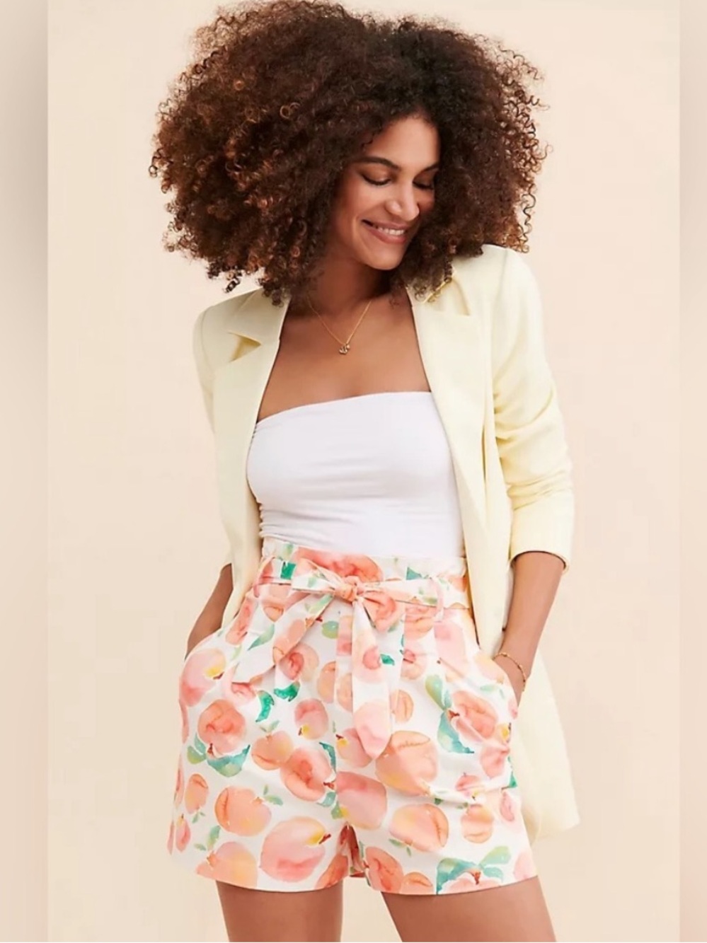 Anthropologie Hutch High Rise Peach Short Size 6
